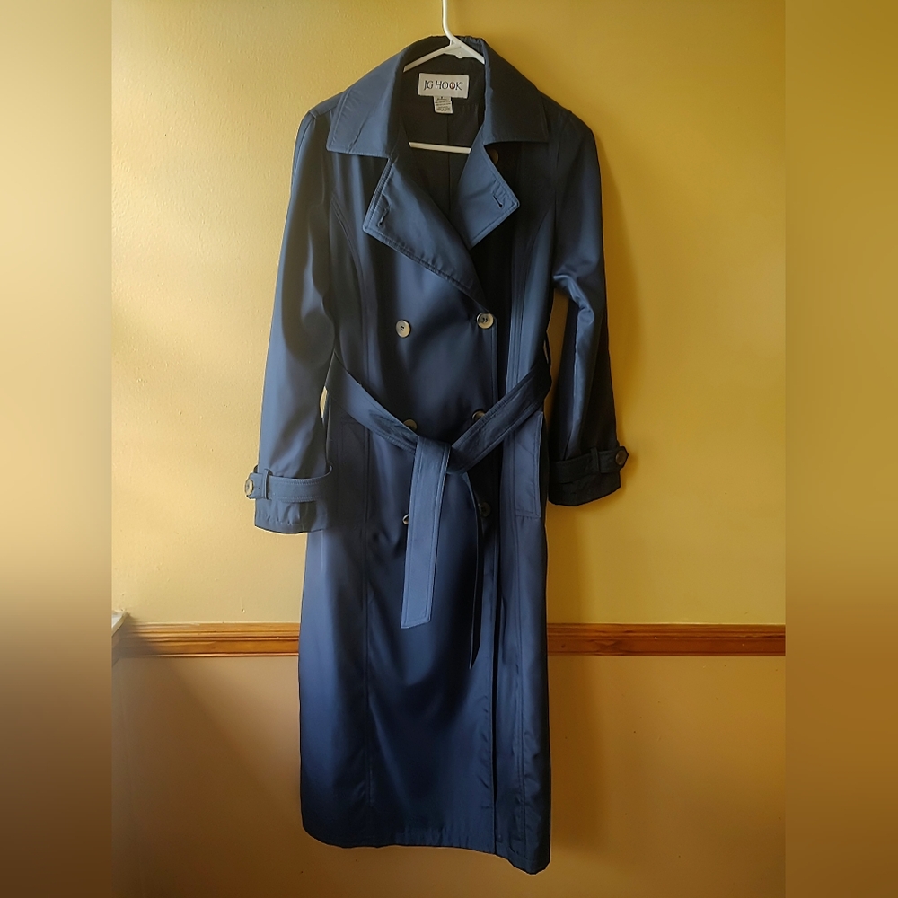 JG Hook Navy blue trench coat